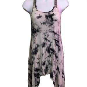Black and White Tie-Dye Dress